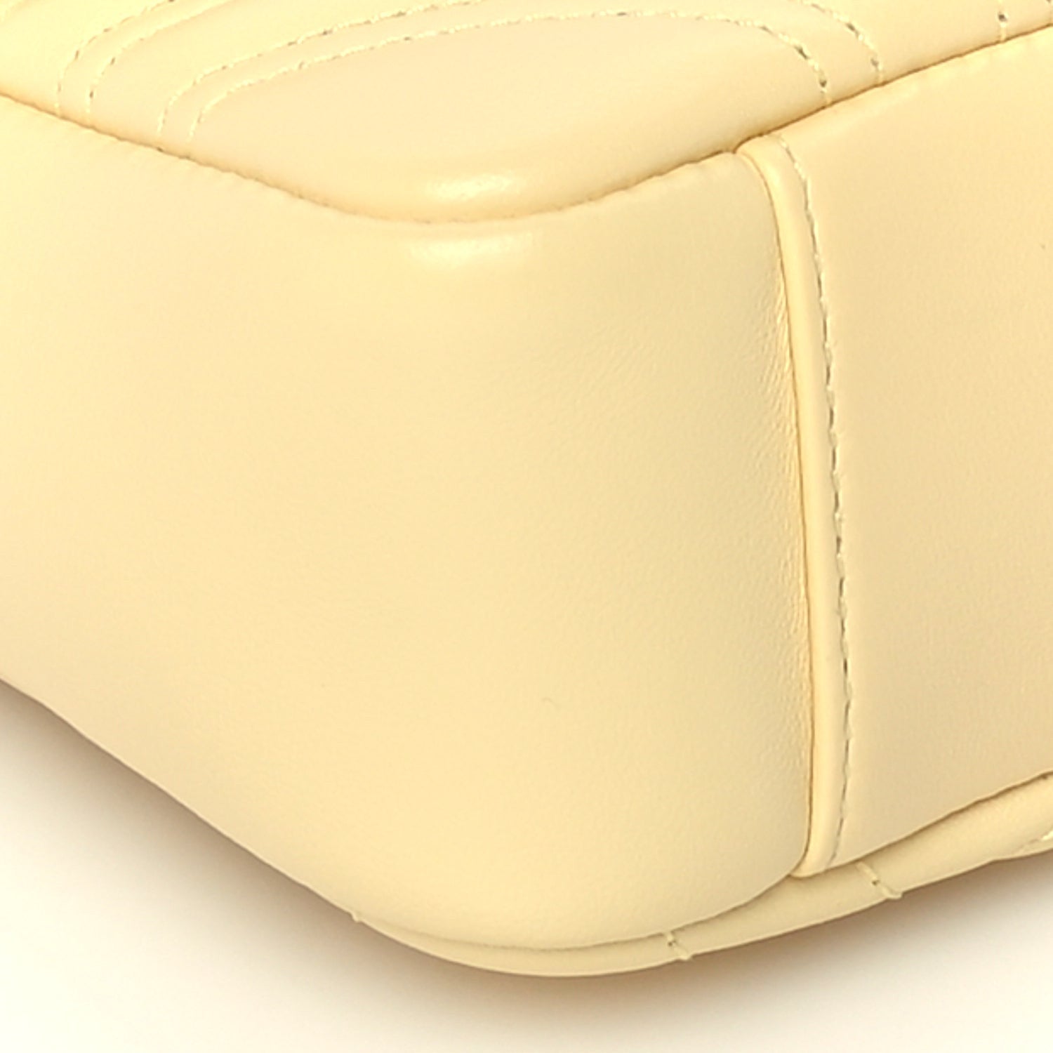 Gucci Lambskin Matelasse Small GG Marmont Shoulder Bag  Yellow 7 of 8