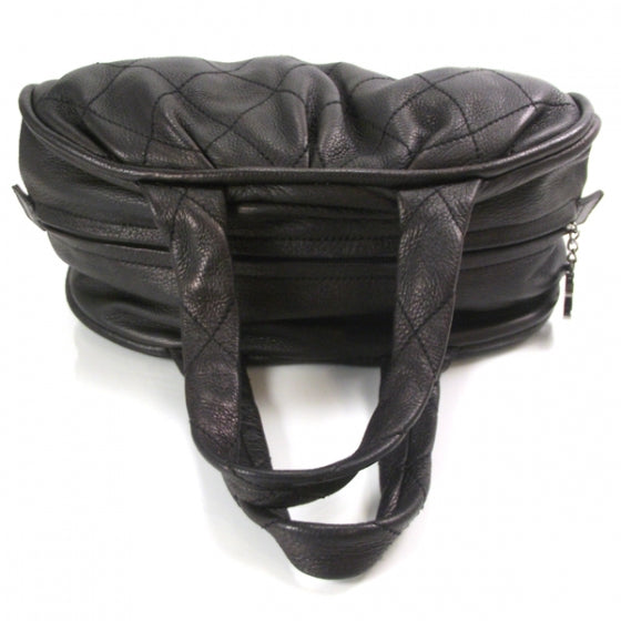 Deerskin Stitched Bowler Black