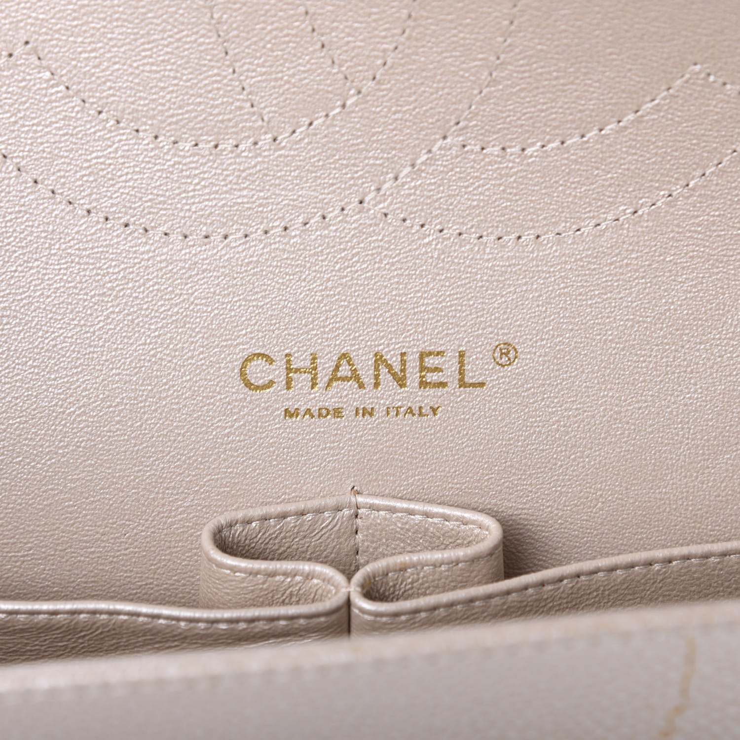 Chanel Pearly Caviar Quilted Jumbo Double Flap Light Beige 6 of 11