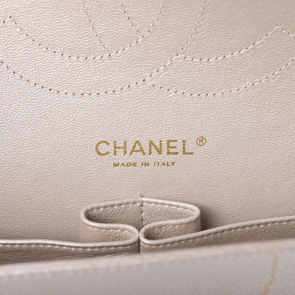 Chanel Pearly Caviar Quilted Jumbo Double Flap Light Beige 6 of 11