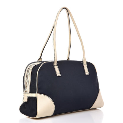 Gucci Canvas Boulevard Boston Navy Cream 3 of 10