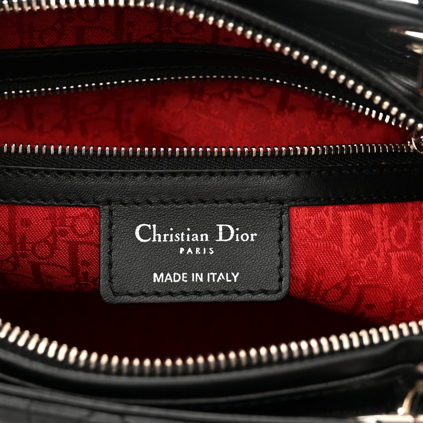 Lambskin Cannage Large Lady Dior Black