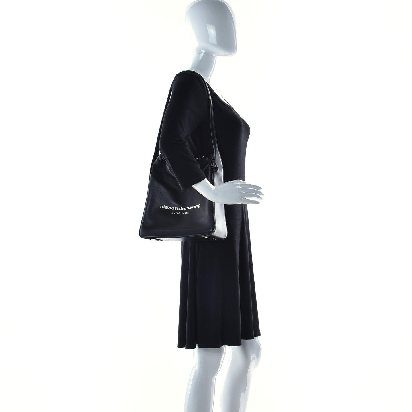 Lambskin Nylon Small Ryan Bag Black