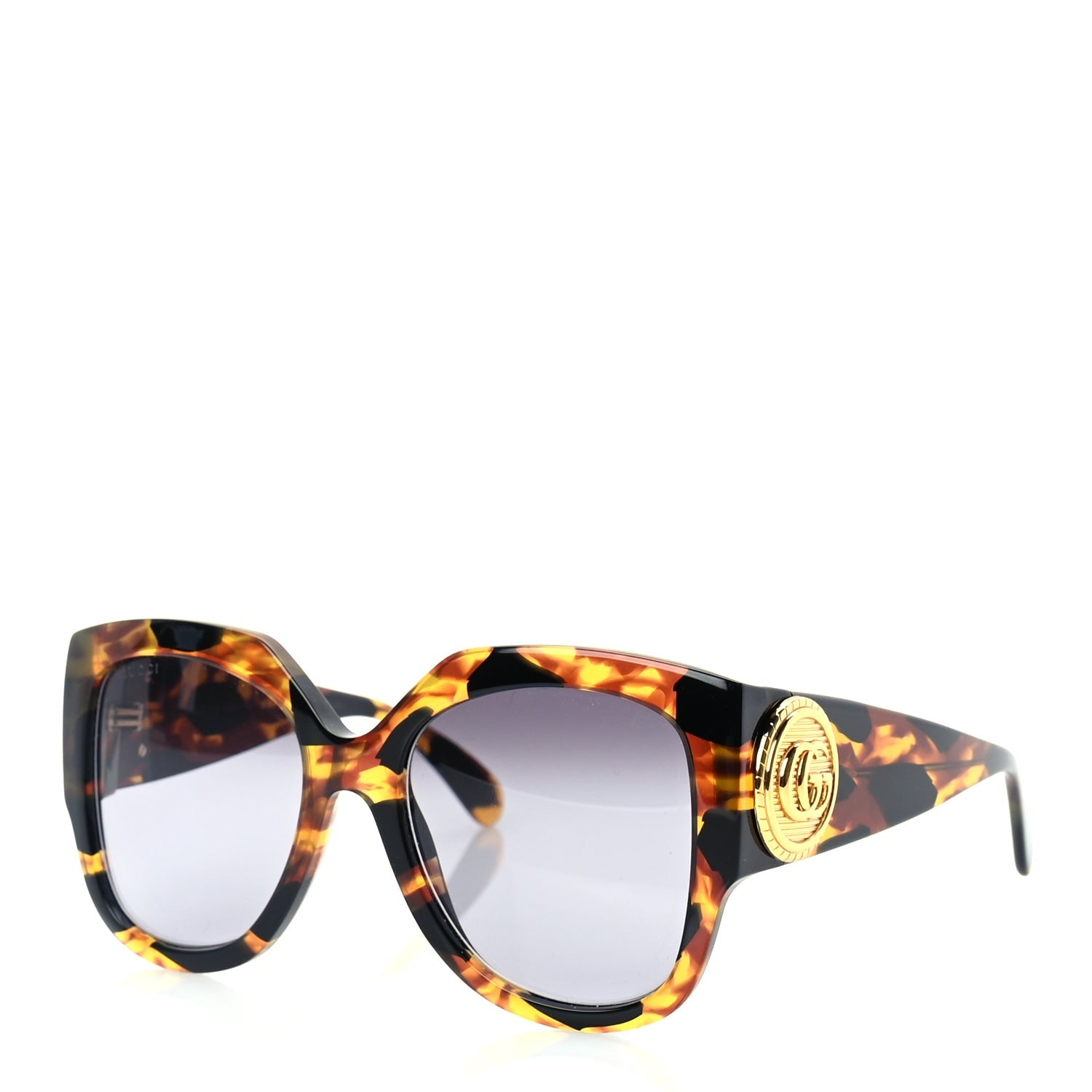 Gucci Acetate Square Frame Sunglasses GG1407S  Tortoiseshell 1 of 7