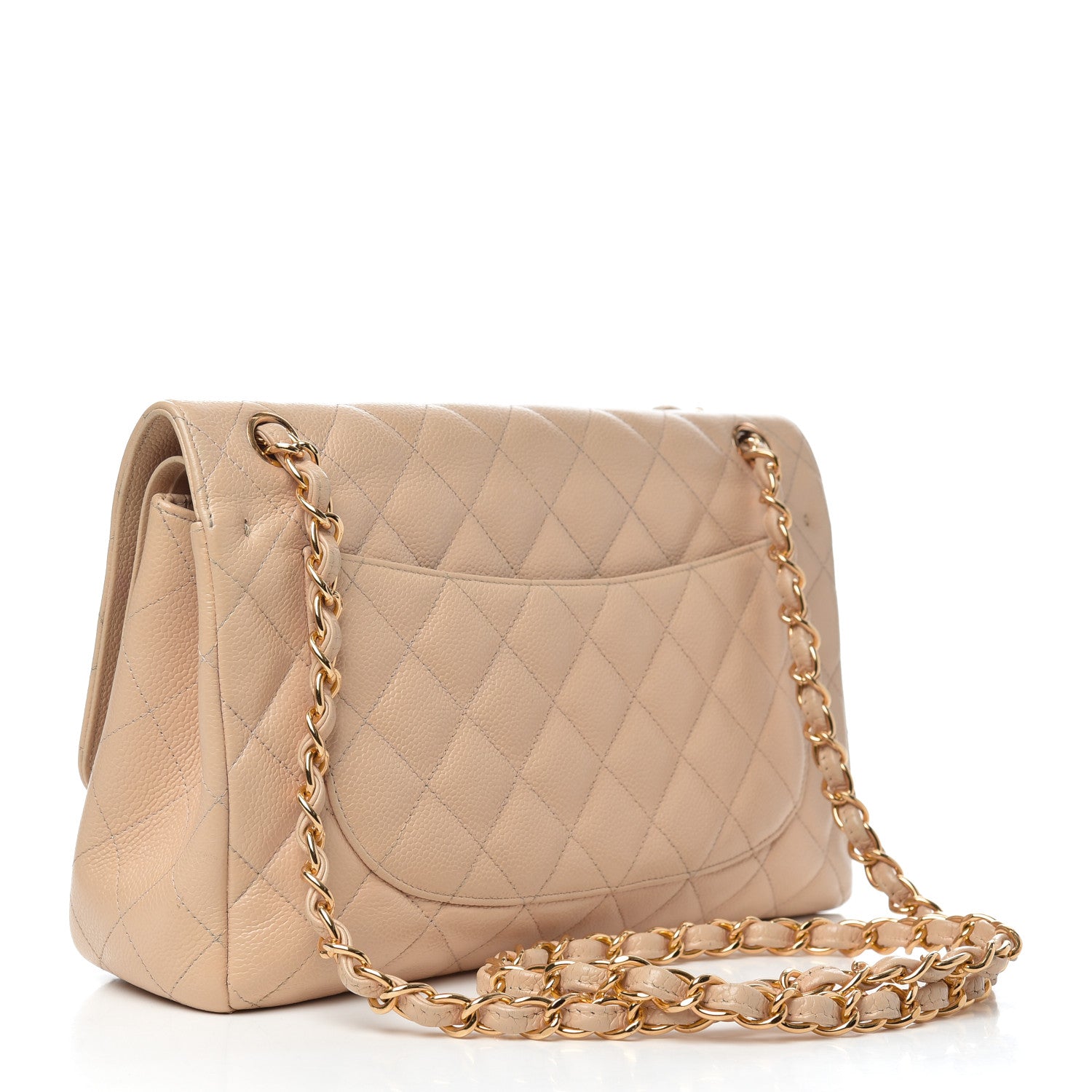 Chanel Caviar Quilted Jumbo Double Flap Beige Clair 3 of 11