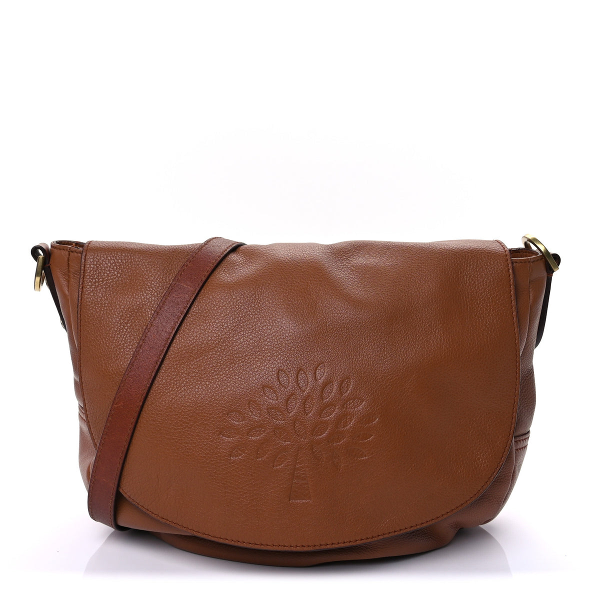 Grained Calfskin Effie Satchel Oak