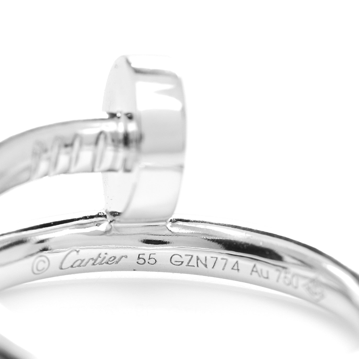 Cartier 18K White Gold Juste Un Clou Ring 55 7.25 4 of 5
