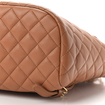 Chanel Lambskin Quilted Small Urban Spirit Backpack Brown 9 of 9