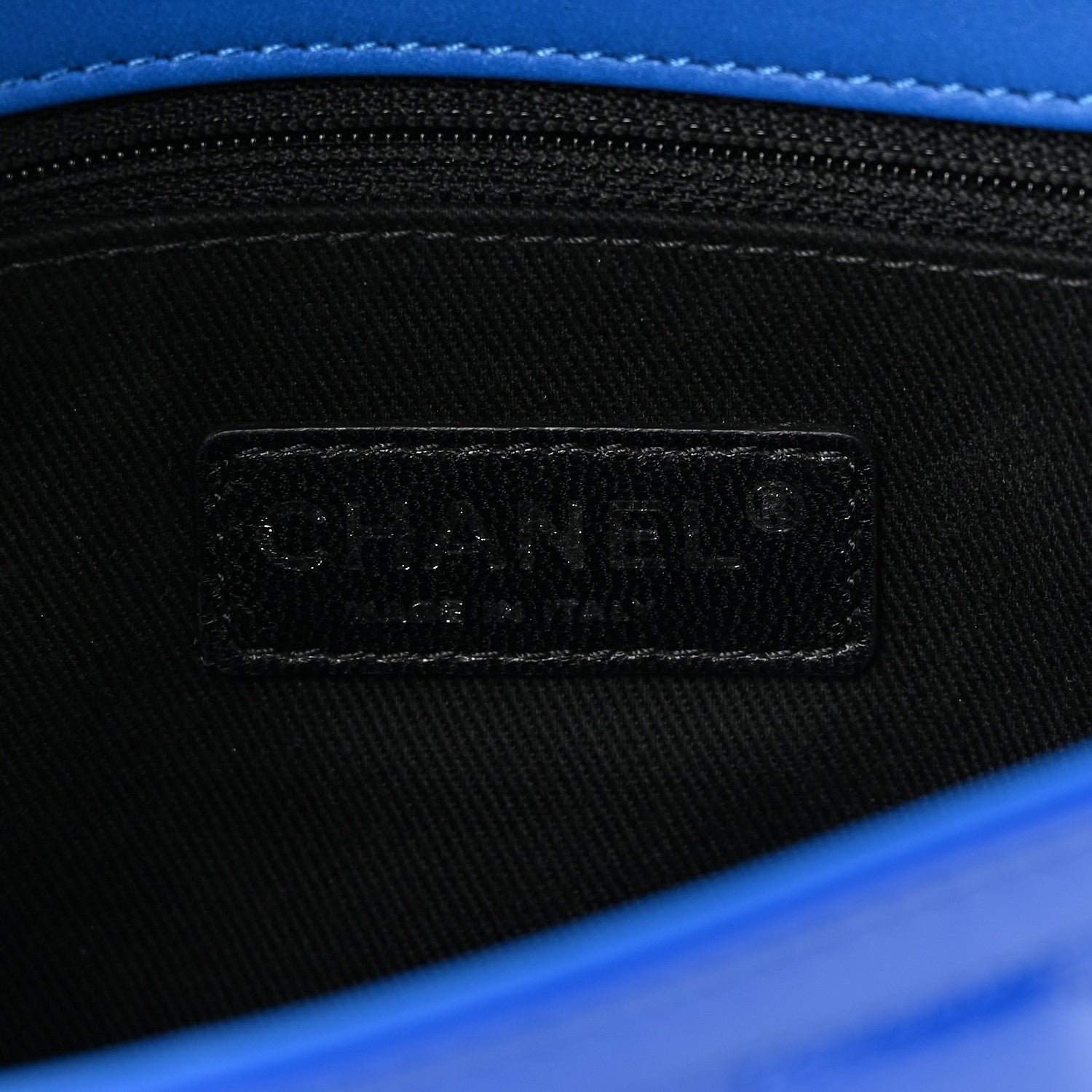 Chanel Patent Quilted Large Coco Shine Flap Blue 5 of 14