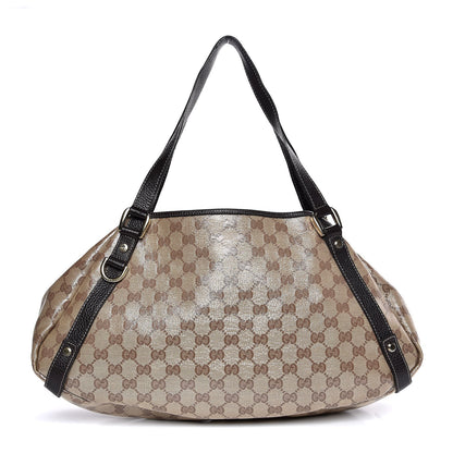 Gucci Crystal Monogram Medium Abbey Shoulder Bag Dark Brown 1 of 11