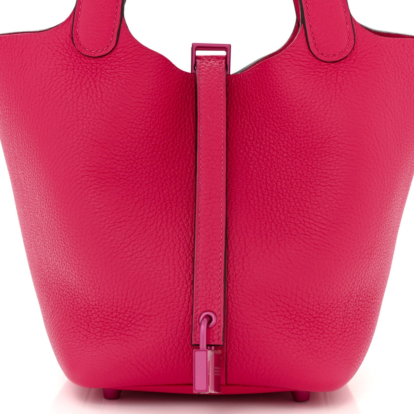 Taurillon Clemence Monochrome Picotin Lock 18 PM Rose Mexico