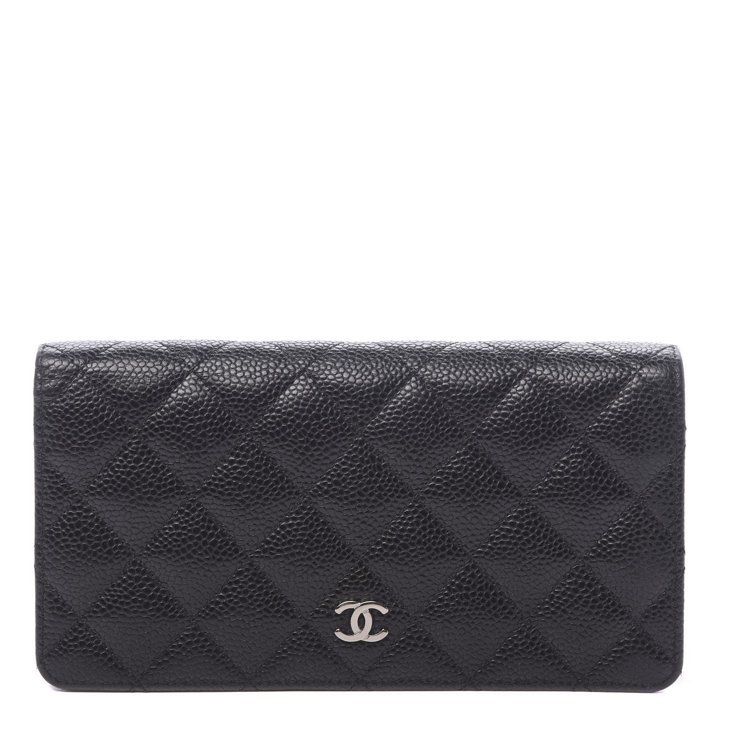 Caviar Quilted Yen Wallet Black