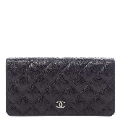 Chanel Caviar Quilted Yen Wallet Black 1 of 9