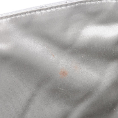 Chanel Metallic Lambskin Quilted Medium Leo Lion Flap Clutch Silver 8 of 8