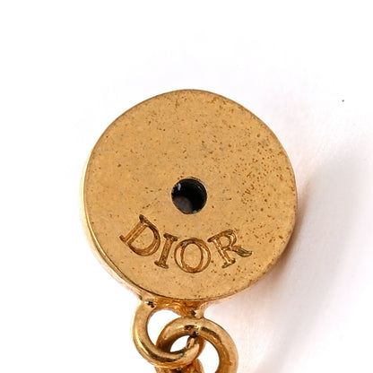 Christian Dior Metal Petit CD Drop Earrings Gold 4 of 5