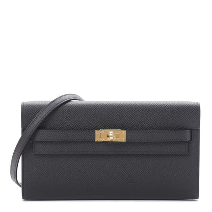 Hermes Epsom Kelly Wallet To Go Black 1 of 11