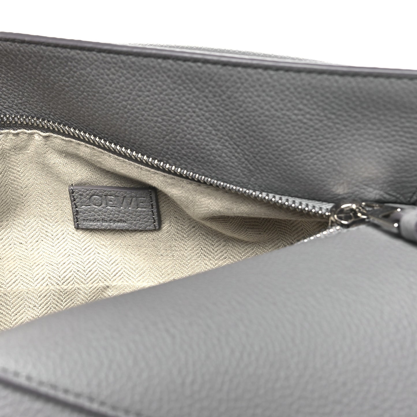 Soft Grained Calfskin Small Puzzle Edge Bag Pearl Grey