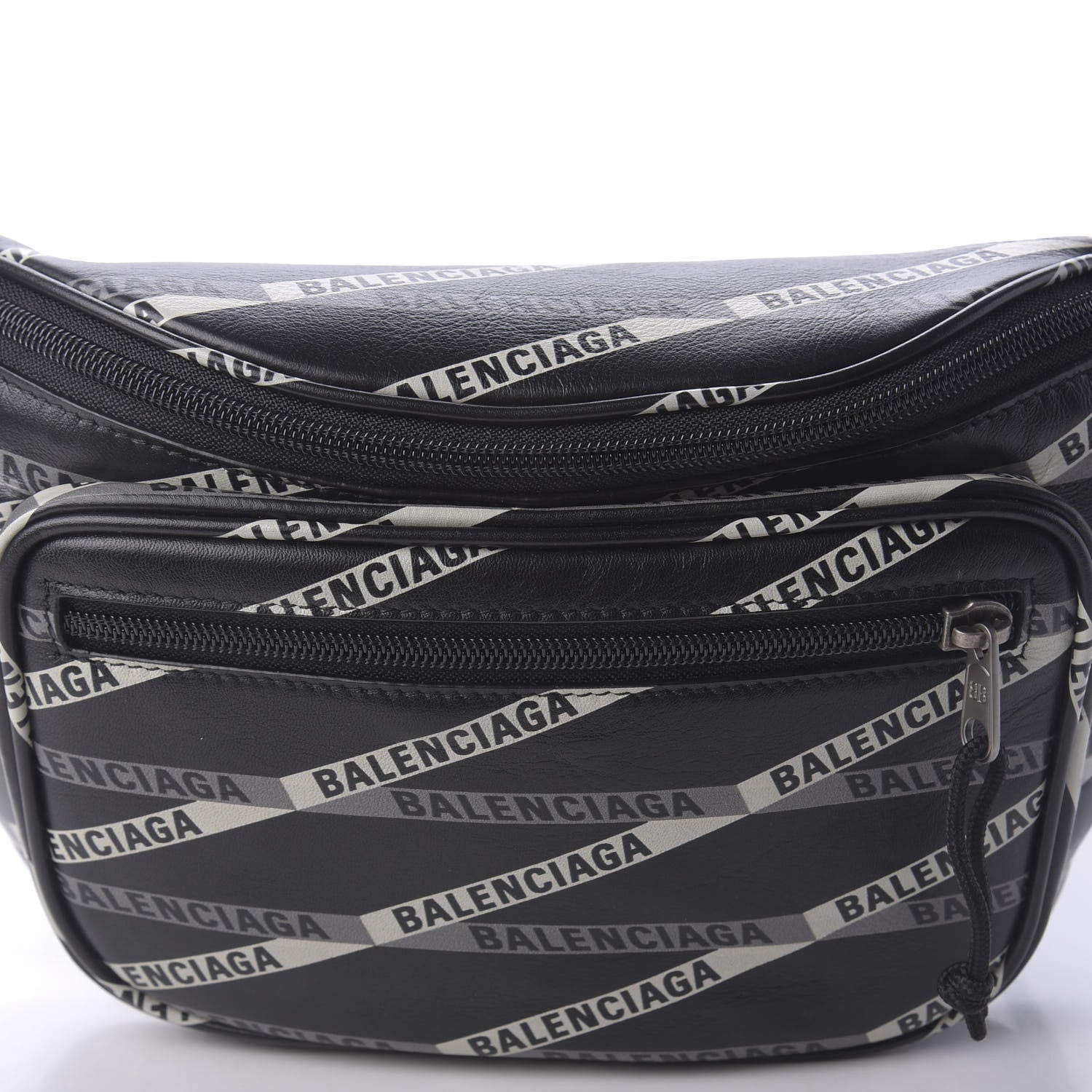 Balenciaga Smooth Calfskin Losange Monogram Explorer Belt Bag Black Grey 10 of 10
