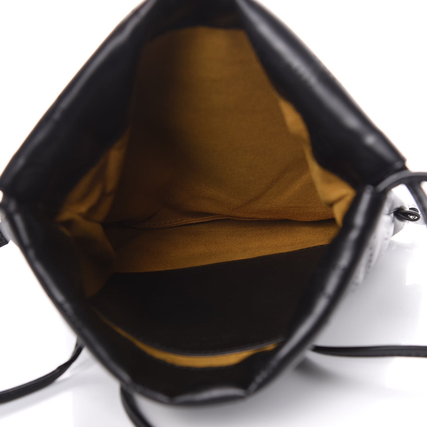 Eco Alter Nappa Perforated Logo Mini Drawstring Backpack Black