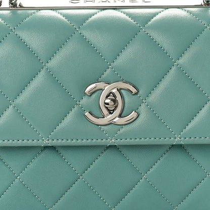 Chanel Lambskin Quilted Small Trendy CC Flap Dual Handle Bag Light Blue 8 of 10