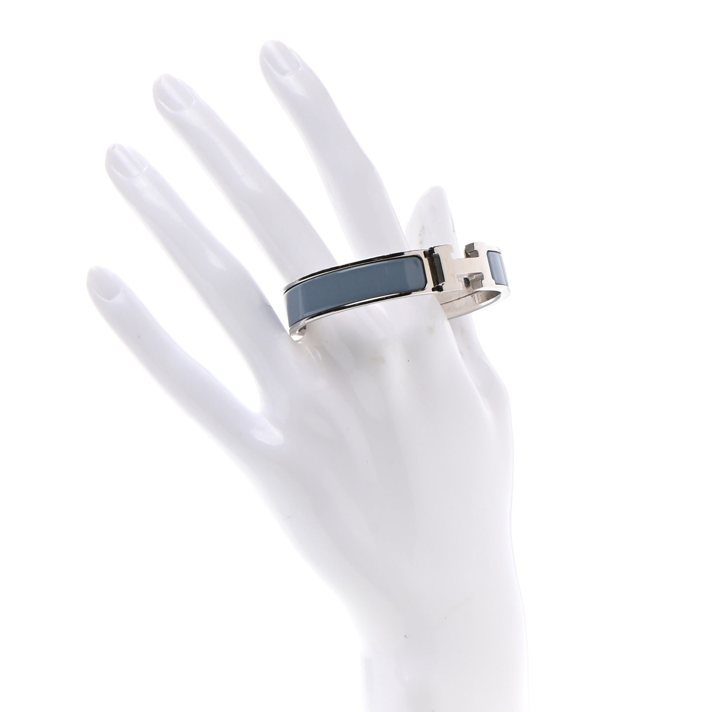Enamel Narrow Clic Clac H Bracelet PM Gris Orage