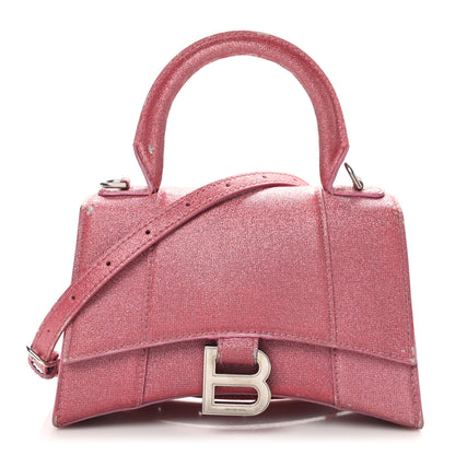 Balenciaga Glitter Fabric Hourglass Top Handle Bag XS Sweet Pink 1 of 15