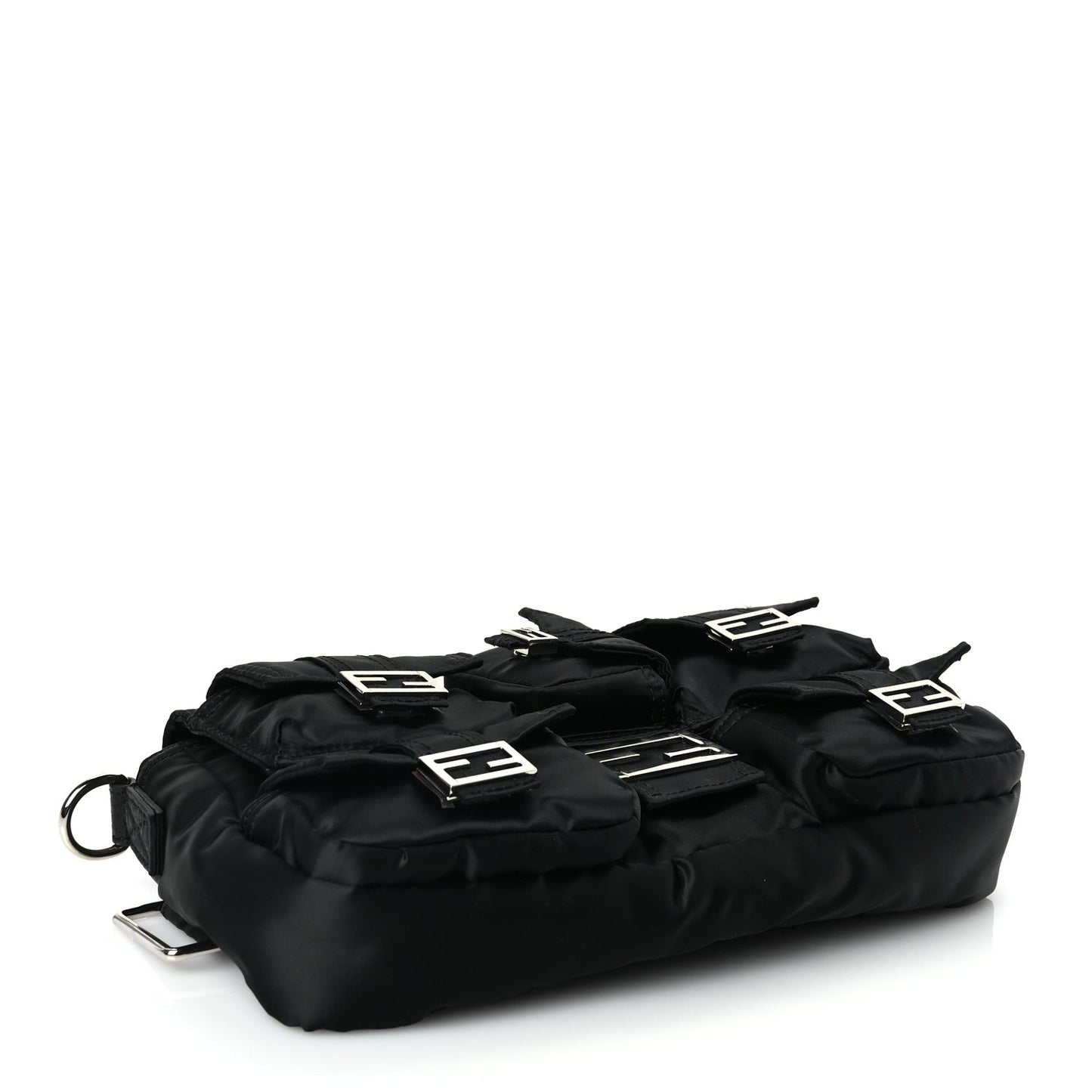 Econyl Cuoio Romano Multipocket Baguette Black