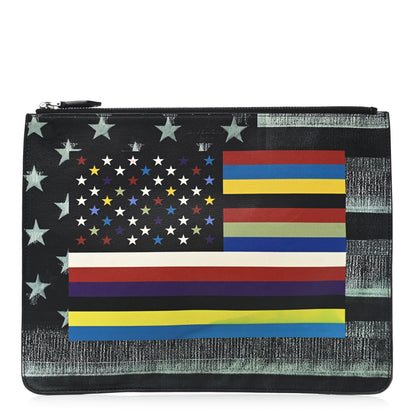 Givenchy Lambskin Flag Print Zip Pouch Multicolor 1 of 7