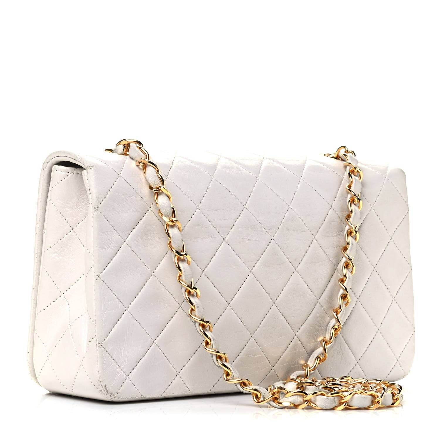 Chanel Lambskin Quilted Small Single Flap White 2 of 9