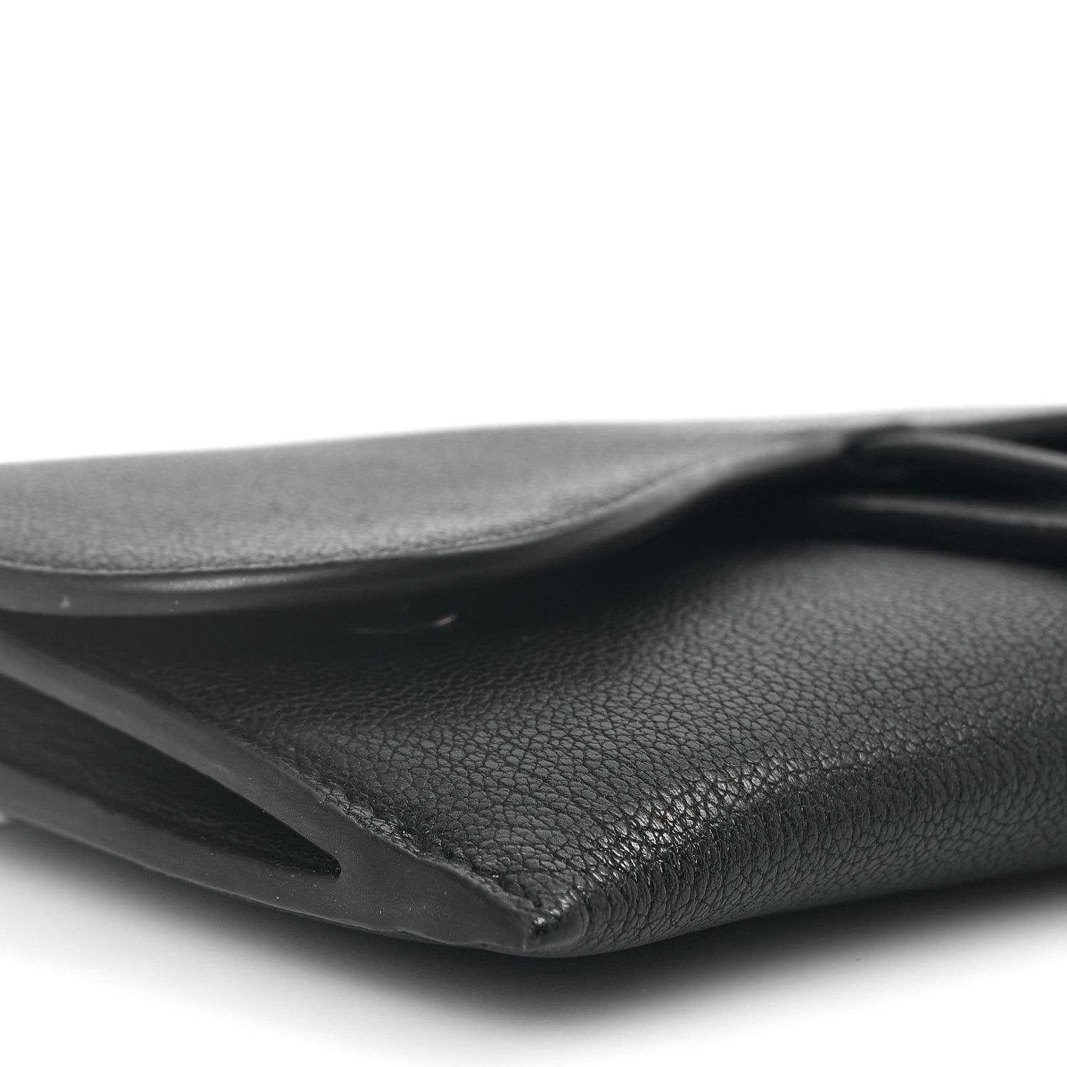 Christian Dior Goatskin Saddle Long Wallet With Chain Black 8 of 10