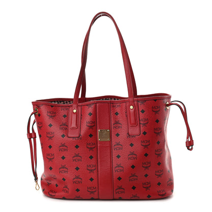 MCM Visetos Medium Liz Reversible Shopper Tote Ruby Red 1 of 17