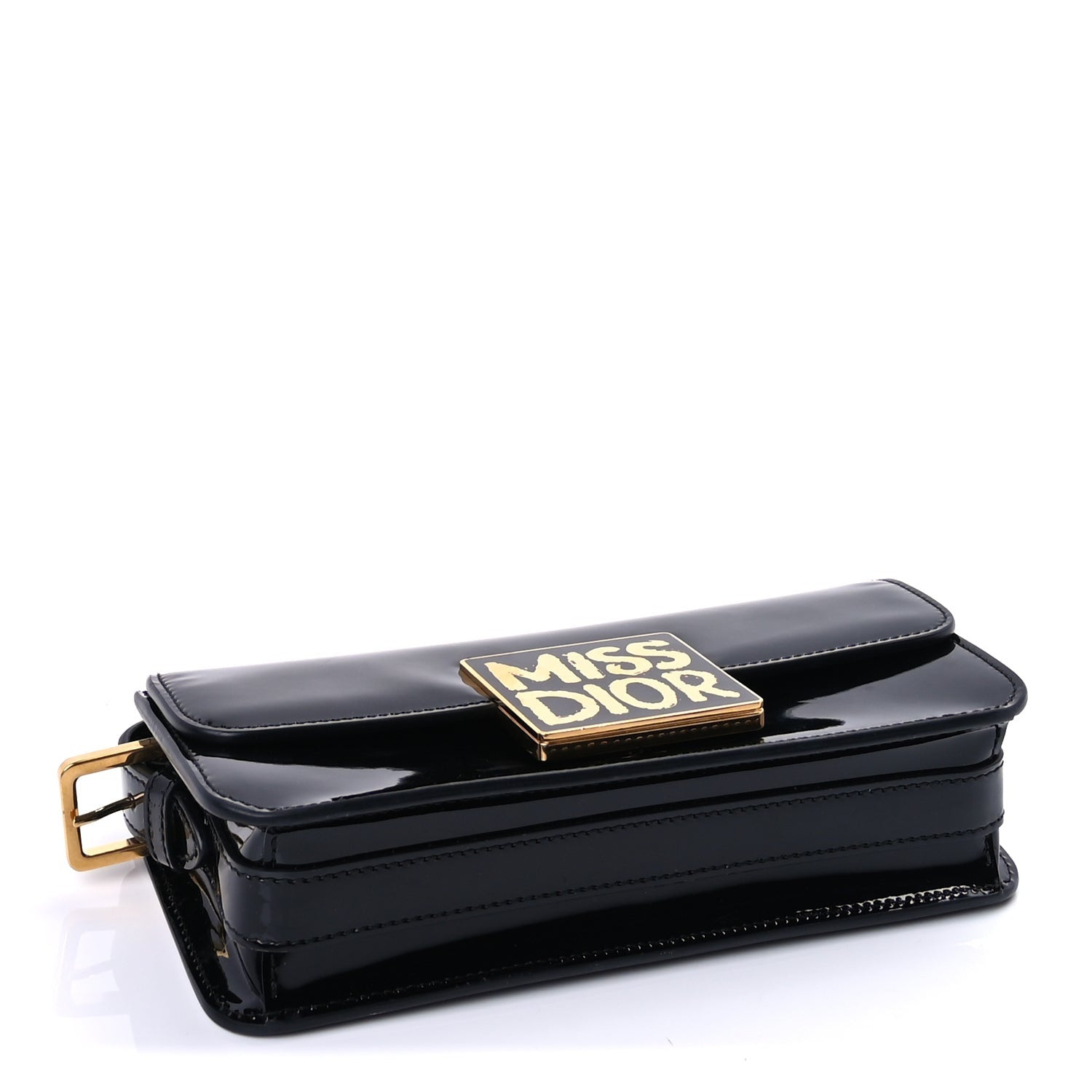 Christian Dior Patent Miss Dior Flap Black 3 of 8