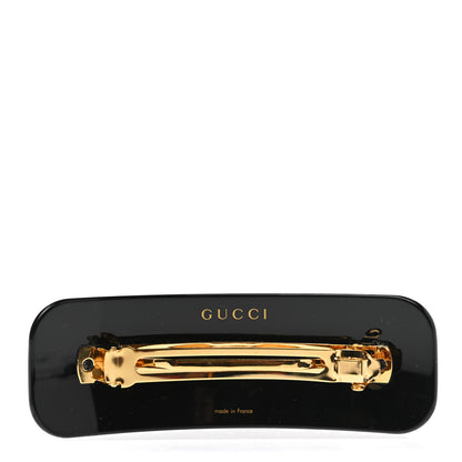 Gucci Resin Crystal Single Hair Barrette Black 3 of 4