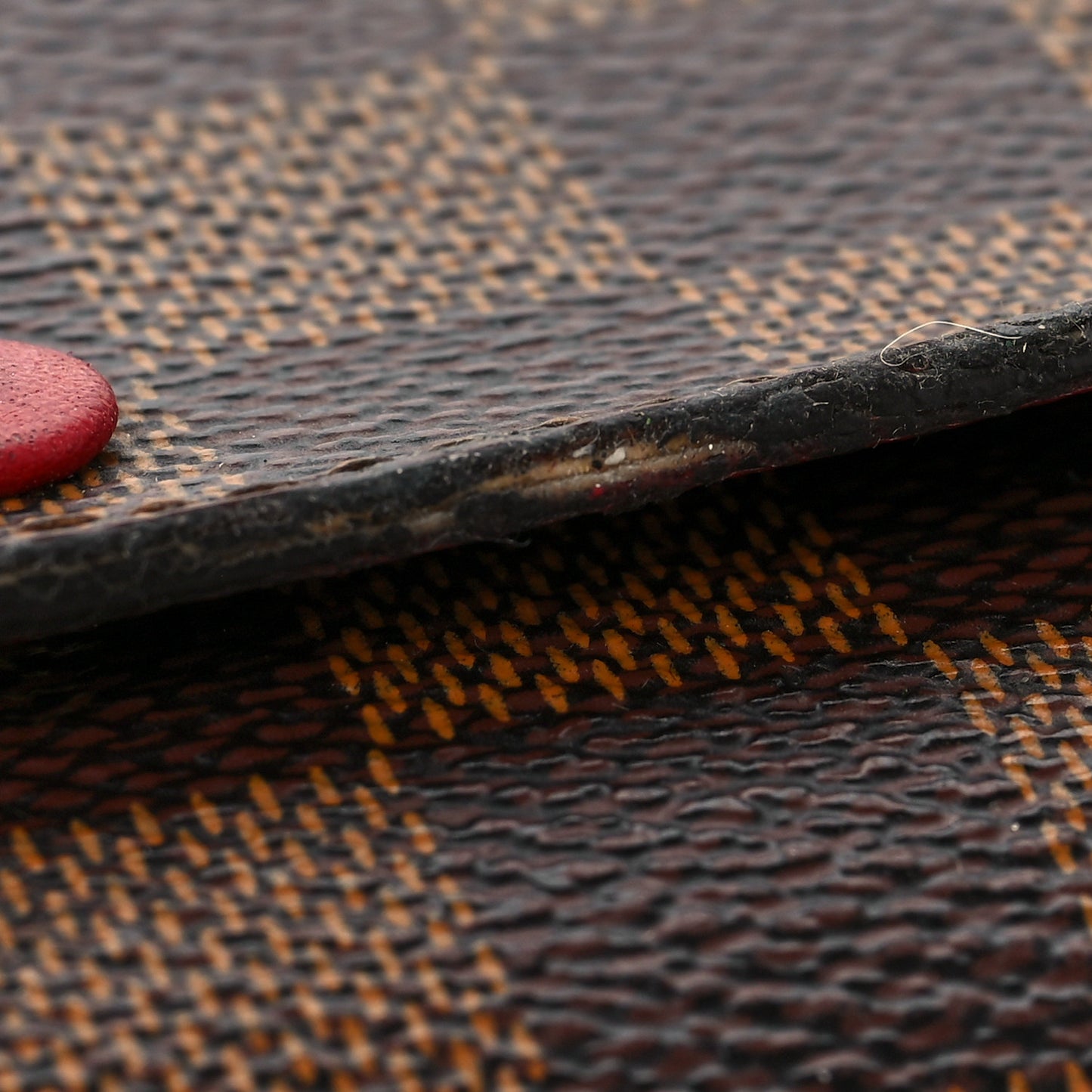 Damier Ebene Emilie Wallet Red