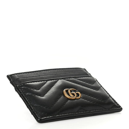 Gucci Calfskin Matelasse GG Marmont Card Holder Black 4 of 6