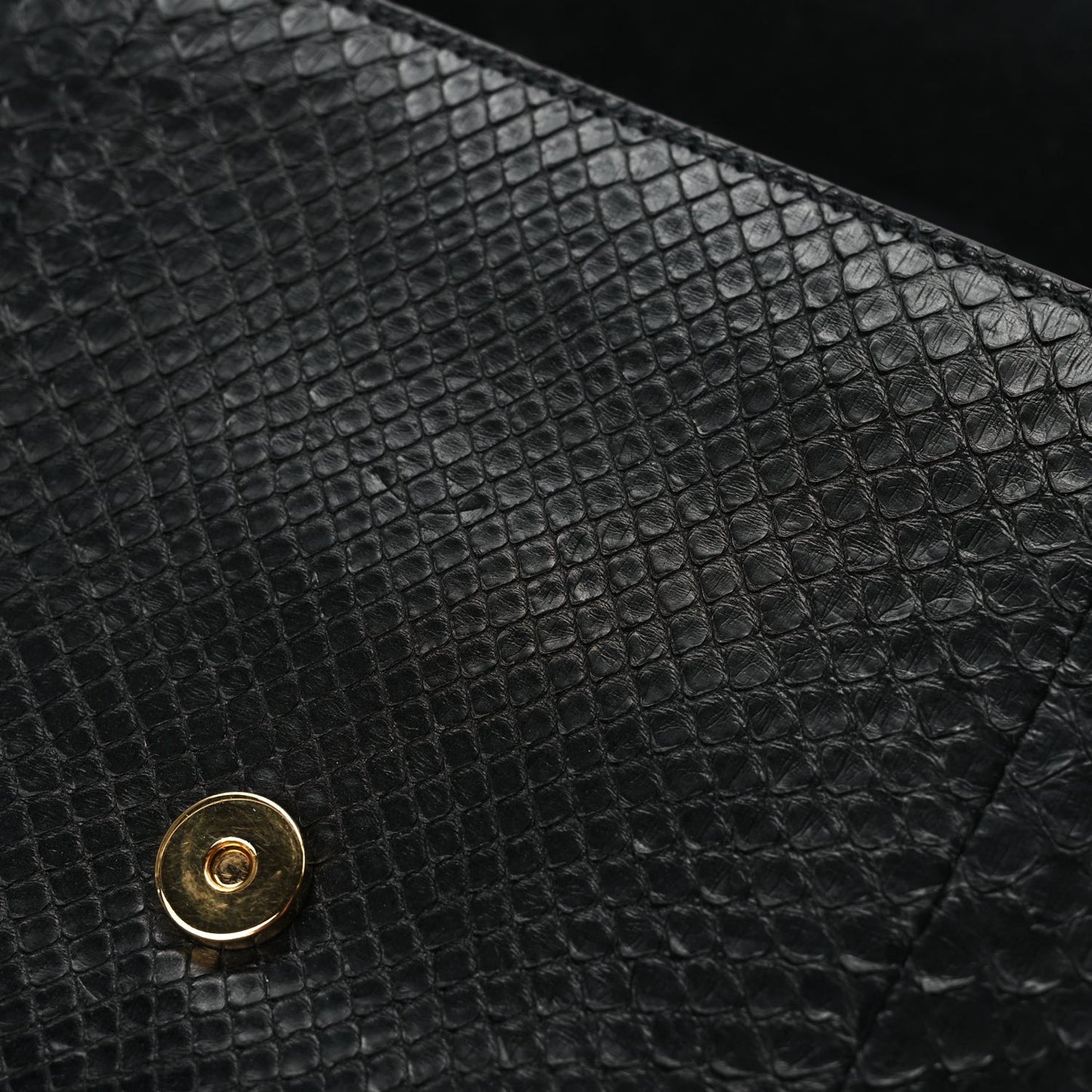 Snakeskin Medium Classic Monogram Kate Tassel Satchel Black