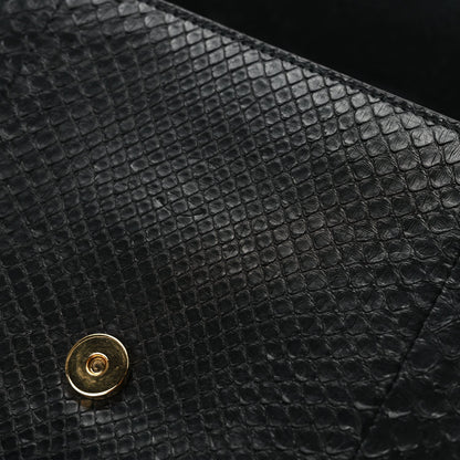 Saint Laurent Snakeskin Medium Classic Monogram Kate Tassel Satchel Black 9 of 9
