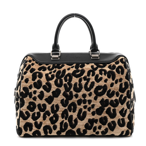 Louis Vuitton Jacquard Velvet Leopard Print Stephen Sprouse Speedy 1 of 1