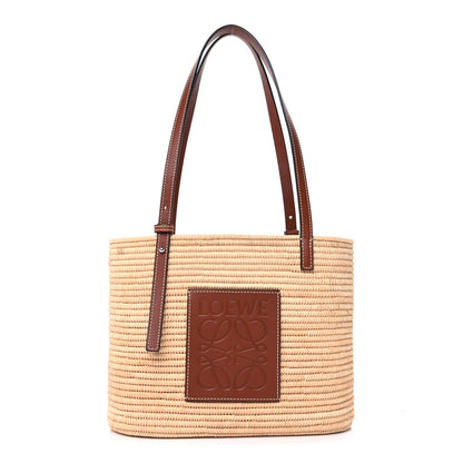 Loewe Raffia Small Square Basket Tote Bag Natural Tan 1 of 9