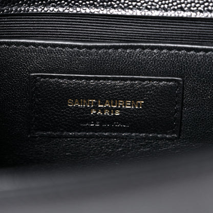 Saint Laurent Grain De Poudre Small Monogram Kate Satchel Black 6 of 8