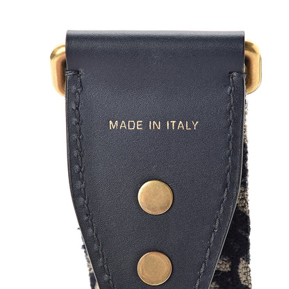 Christian Dior Oblique Studded Shoulder Strap Blue 4 of 5