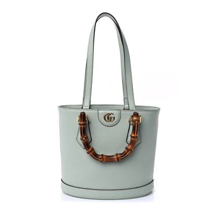Gucci Softy Wonka Textured Dollar Calfskin Small Diana Round Tote Bag  Blue 1 of 8