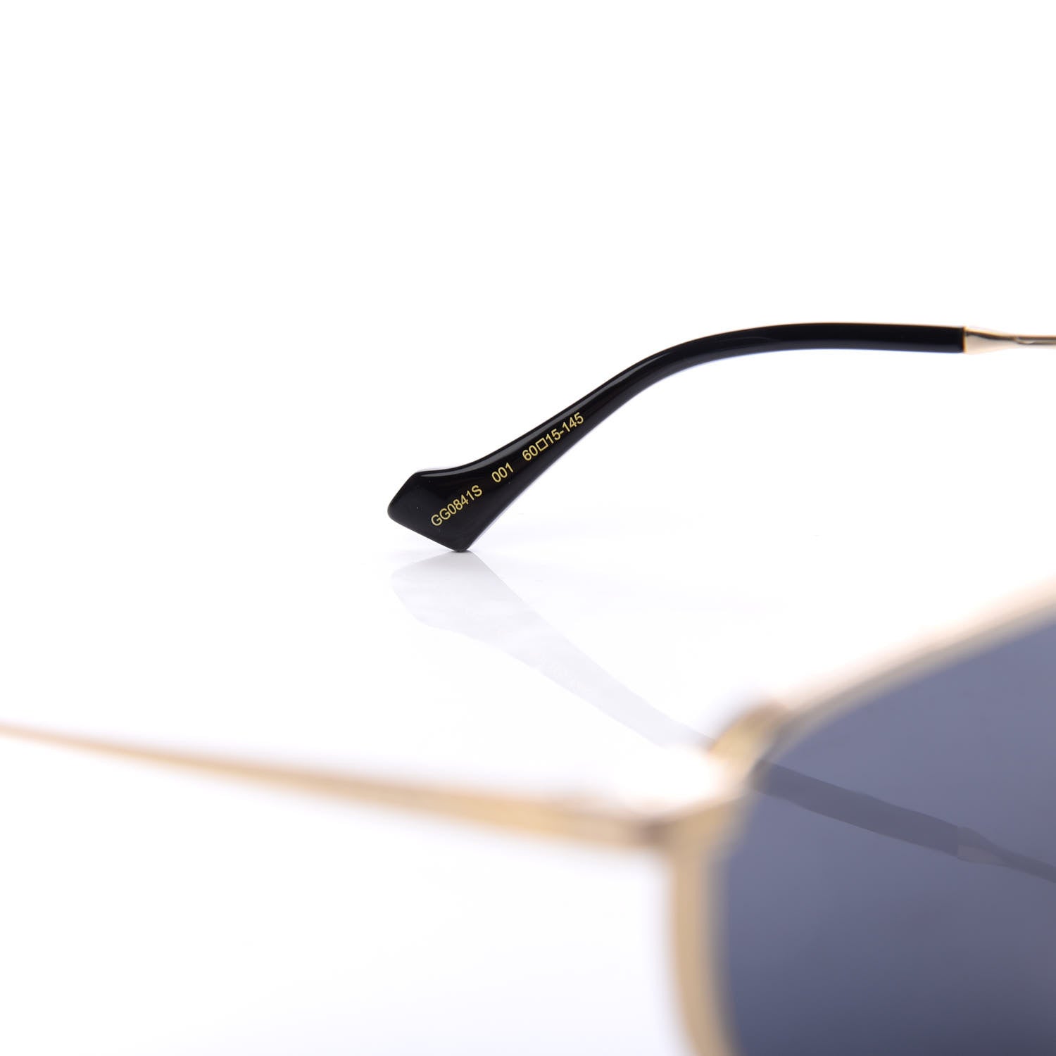 Gucci Metal Mens Squared Aviator Sunglasses GG0841S Gold 6 of 7