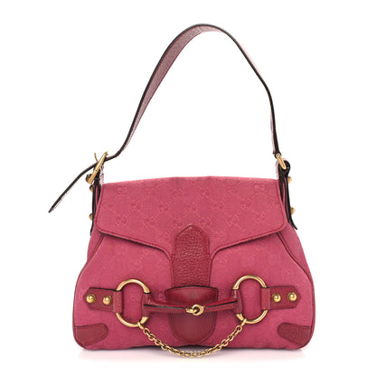 Gucci Monogram Horsebit Chain Flap Bag Fuchsia 1 of 8