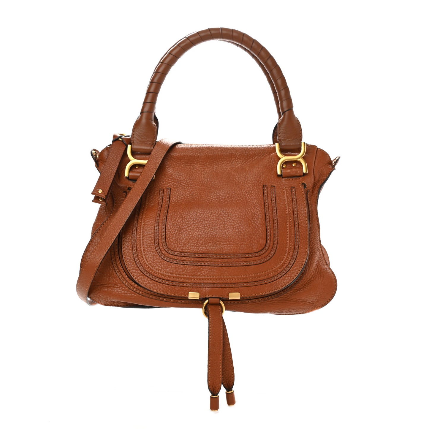 Calfskin Medium Marcie Satchel Tan