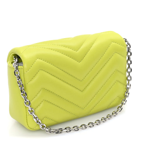 Lambskin Matelasse Mini GG Marmont Shoulder Bag Firefly