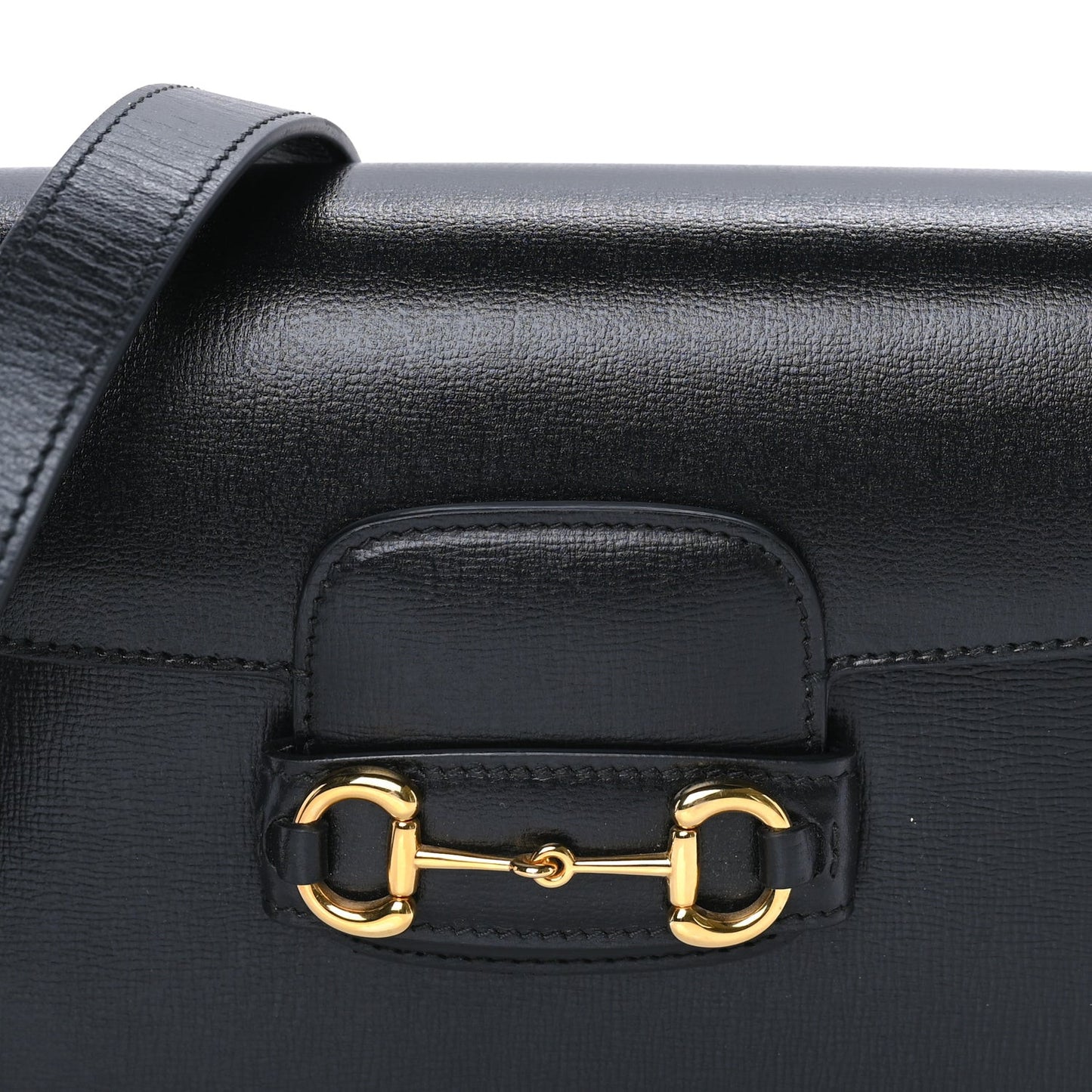 Azalea Calfskin Horsebit 1955 Shoulder Bag  Black