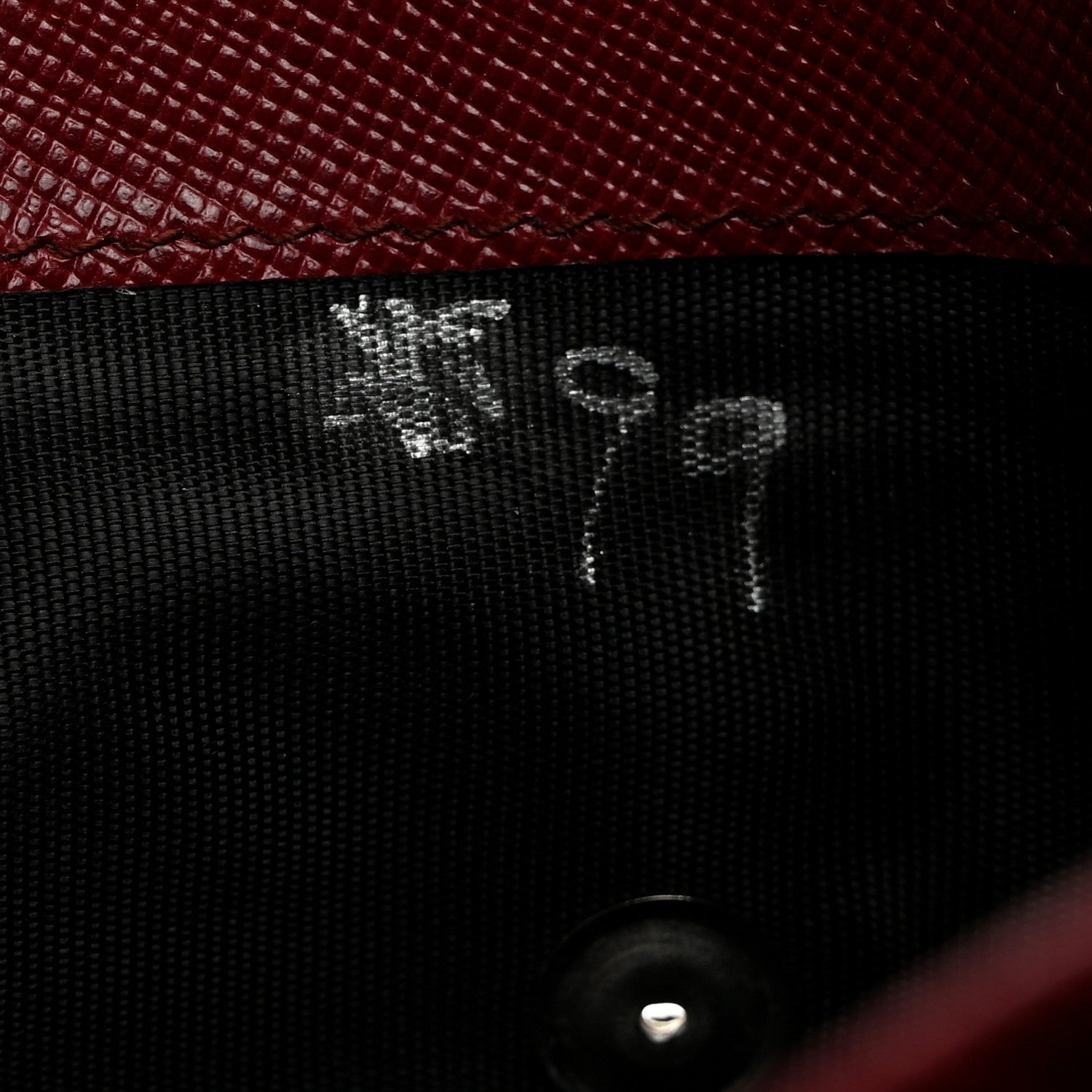 Prada Saffiano Metal Tri-Fold Wallet Cerise 8 of 9