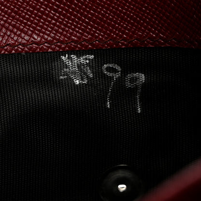 Prada Saffiano Metal Tri-Fold Wallet Cerise 8 of 9