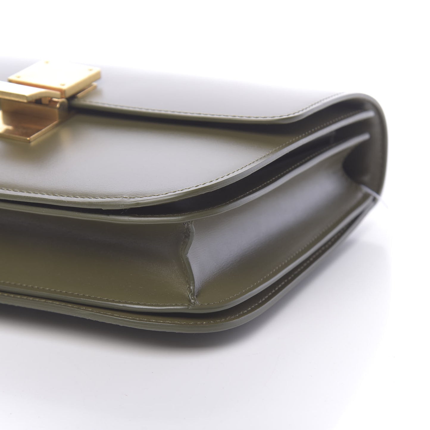 Box Calfskin Classic Box Medium Flap Bag Army Green